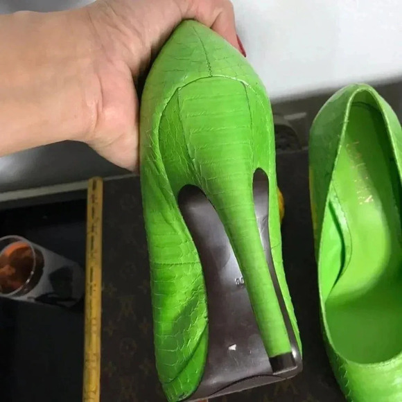 Ralph Lauren Leather Snake Skin Women’s Shoes - Picture 9 of 13